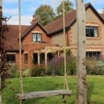 garden design wooden swing