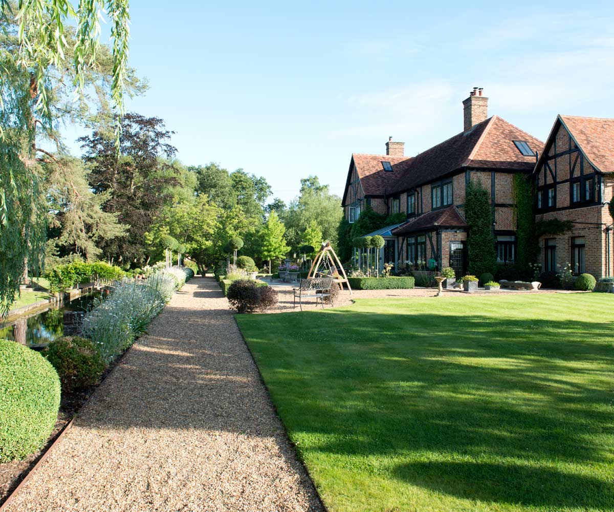 Manicured lawns