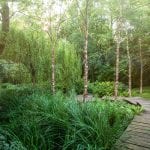 the boardwalk through the bog garden